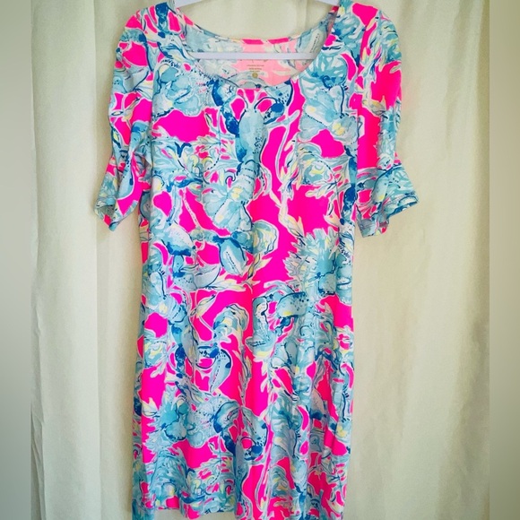Lilly Pulitzer La Jolla Dress in Lobsters In Love - Picture 1 of 7